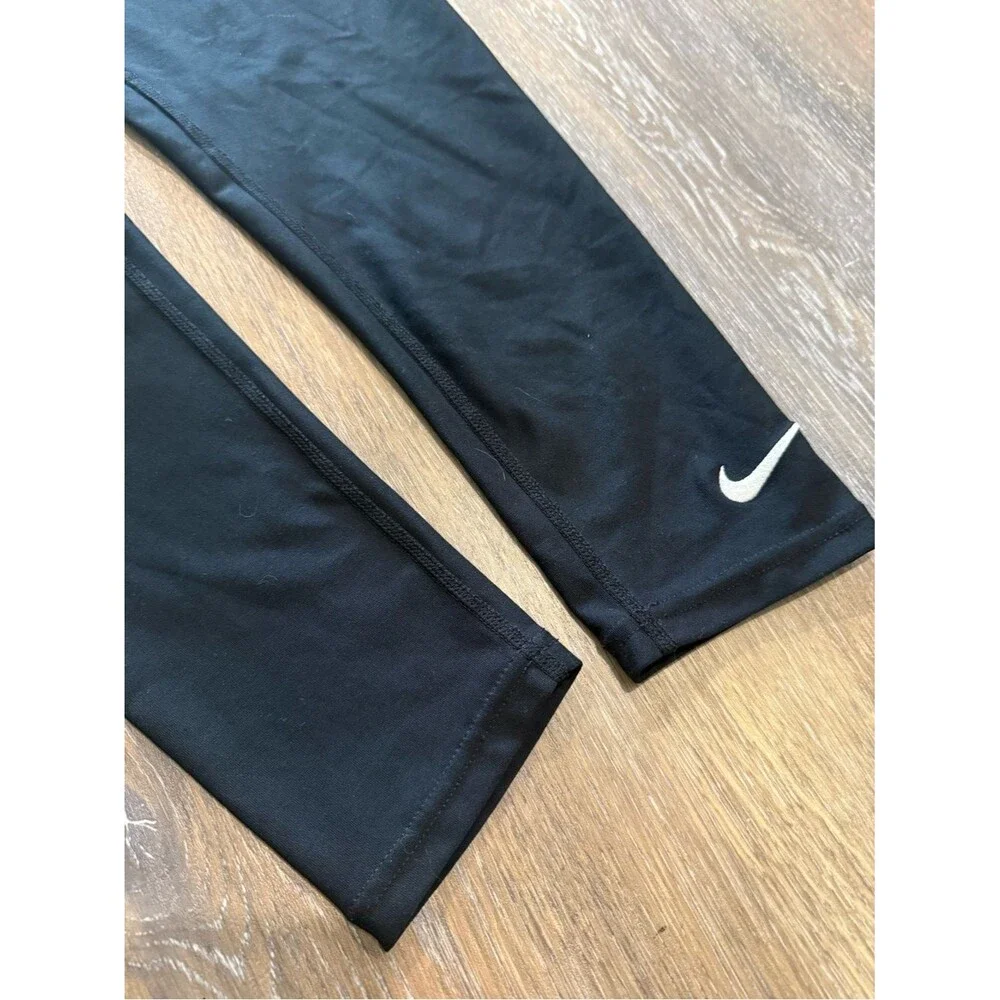 Nike womens small Black Track Joggers with White Swoosh